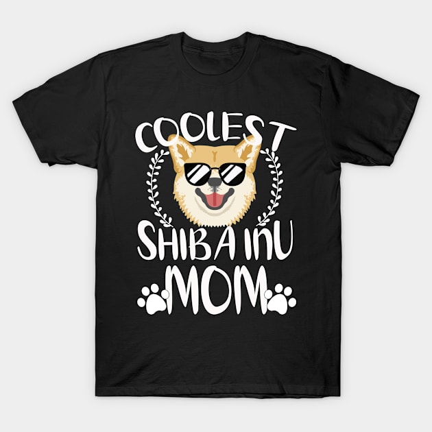 Glasses Coolest Shiba Inu Dog Mom T-Shirt by mlleradrian